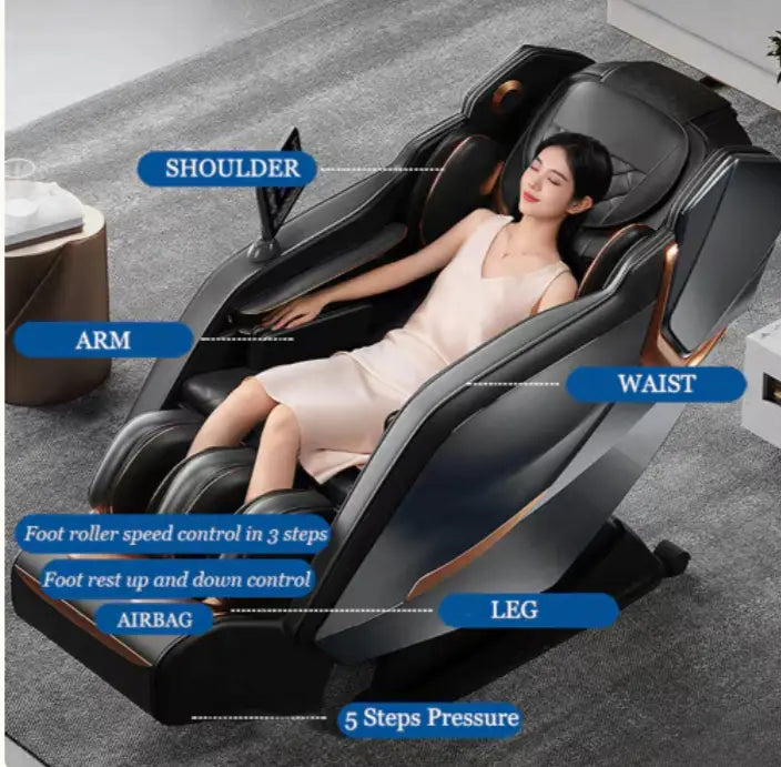 Experience luxury relaxation with the zero gravity shiatsu massage chair