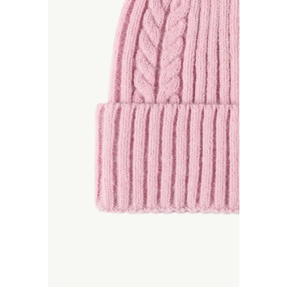 Luxury cable-knit cuff beanie for timeless winter chic $11 picture flat lay beanie pattern solid 40% acrylic, 32%