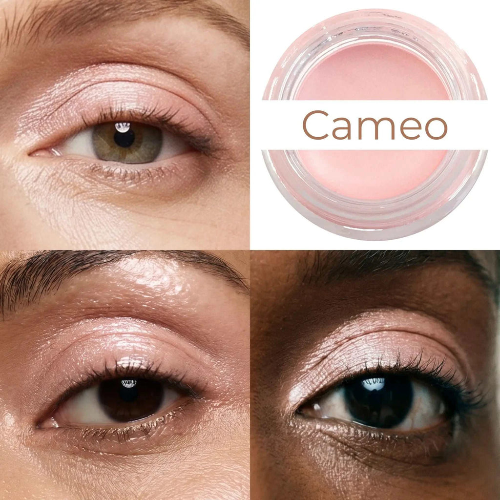 Cameo Any Wear Creme - A Waterproof Multi-tasking creme to powder product for eyes, cheeks & lips. Can be worn anywhere