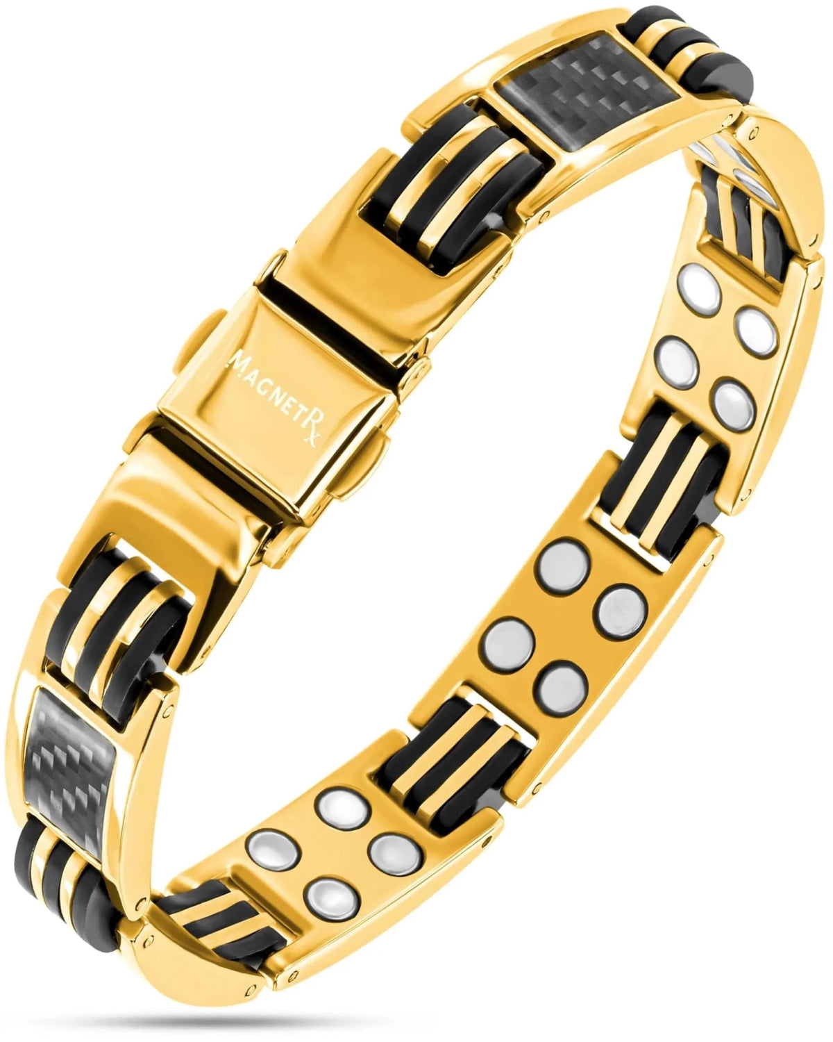 Carbon Fiber Magnetic Bracelet for Men (Gold) - Maven Couture IncBracelet