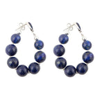 Carly Blue Lapis Complete Loop Sterling Silver Post Earrings - Maven Couture IncEarrings