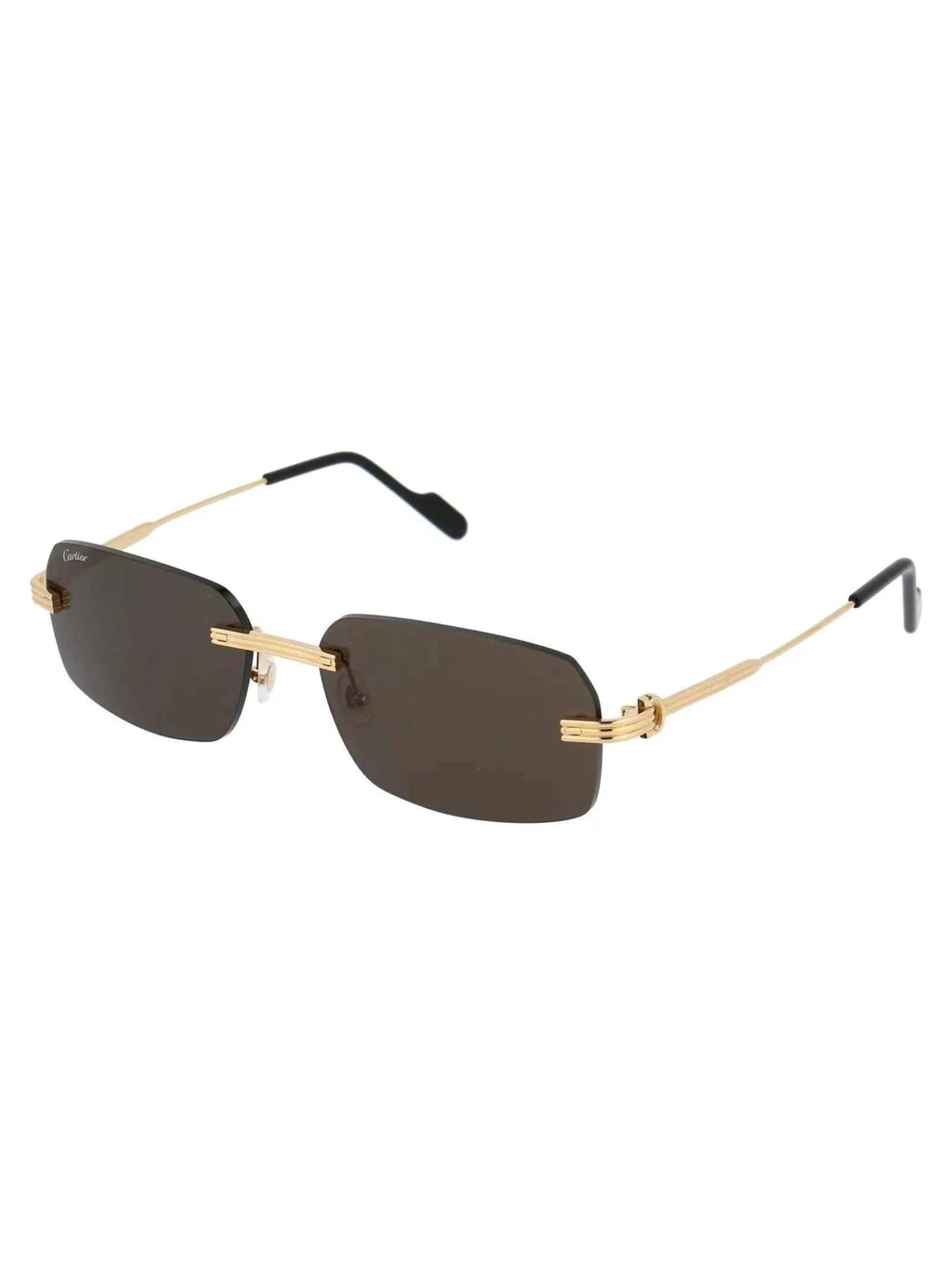 CARTIER Sleek Gold Metal Sunglasses for Men - Maven Couture IncSUNGLASSES