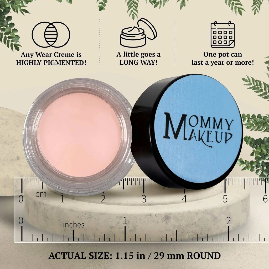 Cashmere Any Wear Creme - A Waterproof Multi-tasking creme to powder product for eyes, cheeks & lips. Can be worn anywhere