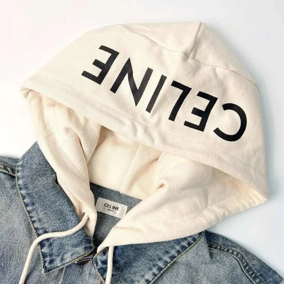 CELINE Washed Grey Denim Jacket – Casual Single-Breasted - Maven Couture Inc