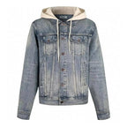 CELINE Washed Grey Denim Jacket – Casual Single-Breasted - Maven Couture Inc
