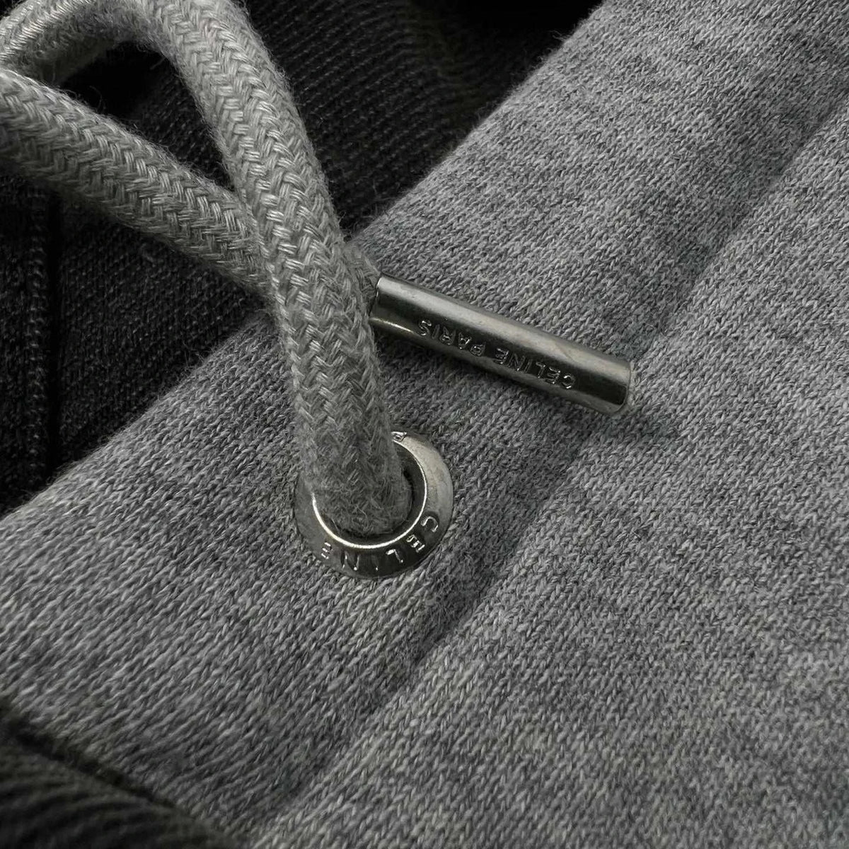 CELINE Washed Grey Denim Jacket – Casual Single-Breasted - Maven Couture Inc
