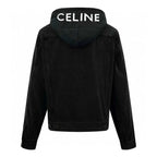 CELINE Washed Grey Denim Jacket – Casual Single-Breasted - Maven Couture Inc