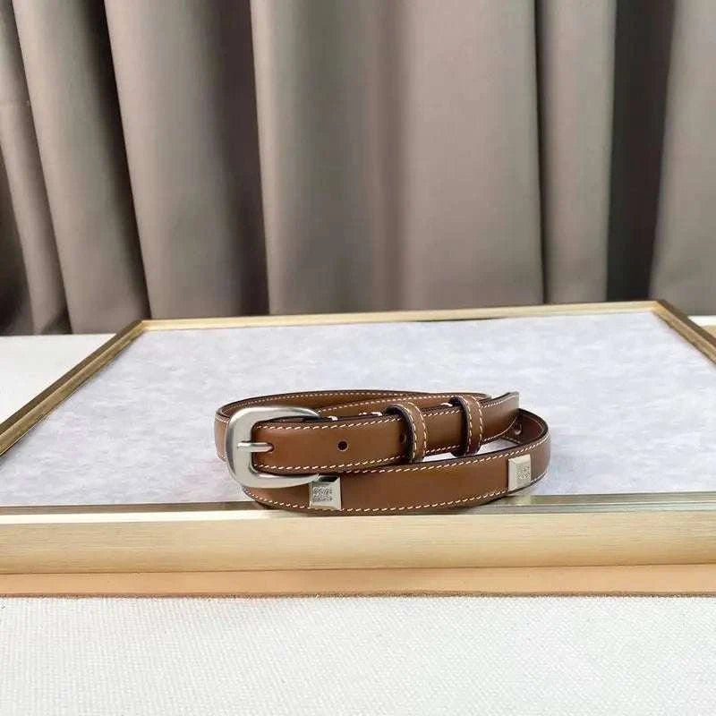 Celine Women Silver Buckle Belt 'Brown' - Maven Couture Inc