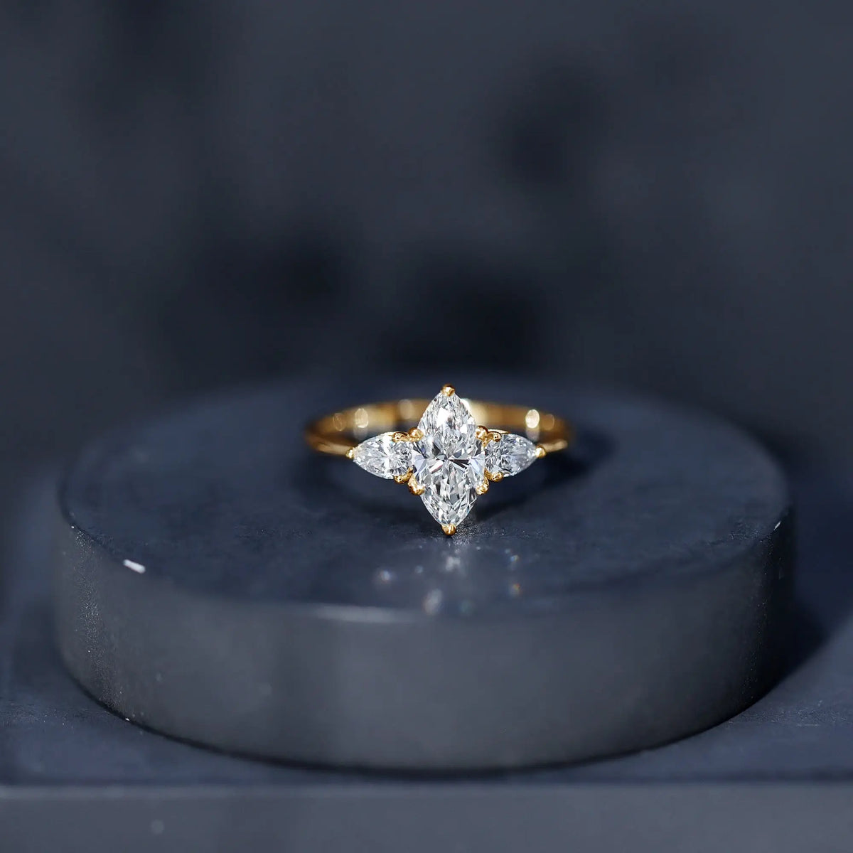 Certified Lab Grown Diamond Three Stone Engagement Ring for Women