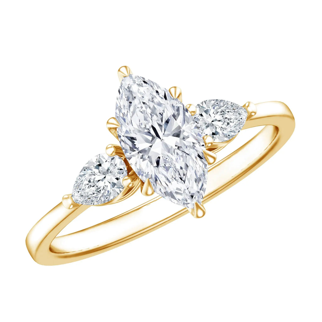 Certified Lab Grown Diamond Three Stone Engagement Ring for Women