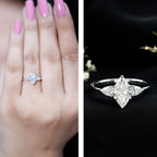 Certified Lab Grown Diamond Three Stone Engagement Ring for Women