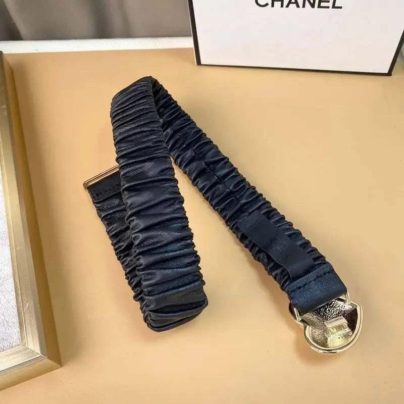 Chanel Calfskin CC Heart Coco In Love Women Belt 'Black' - Maven Couture Inc