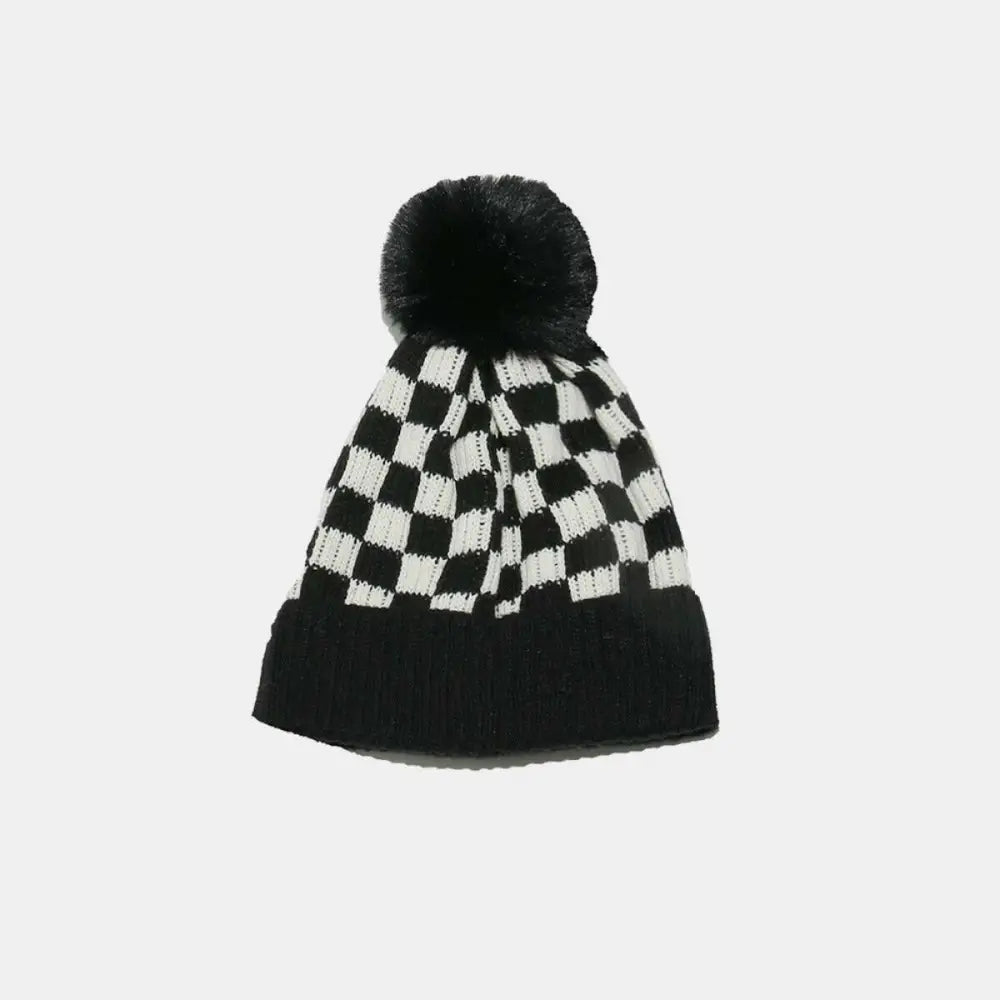 Chic checkered knit hat redefines luxury fashion for women $13.94 1-piece acrylic, renowned for its durability