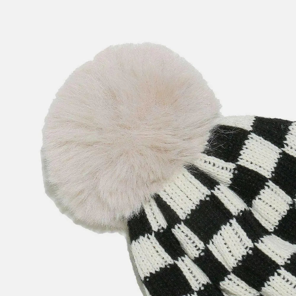 Chic checkered knit hat redefines luxury fashion for women $13.94 1-piece acrylic, renowned for its durability