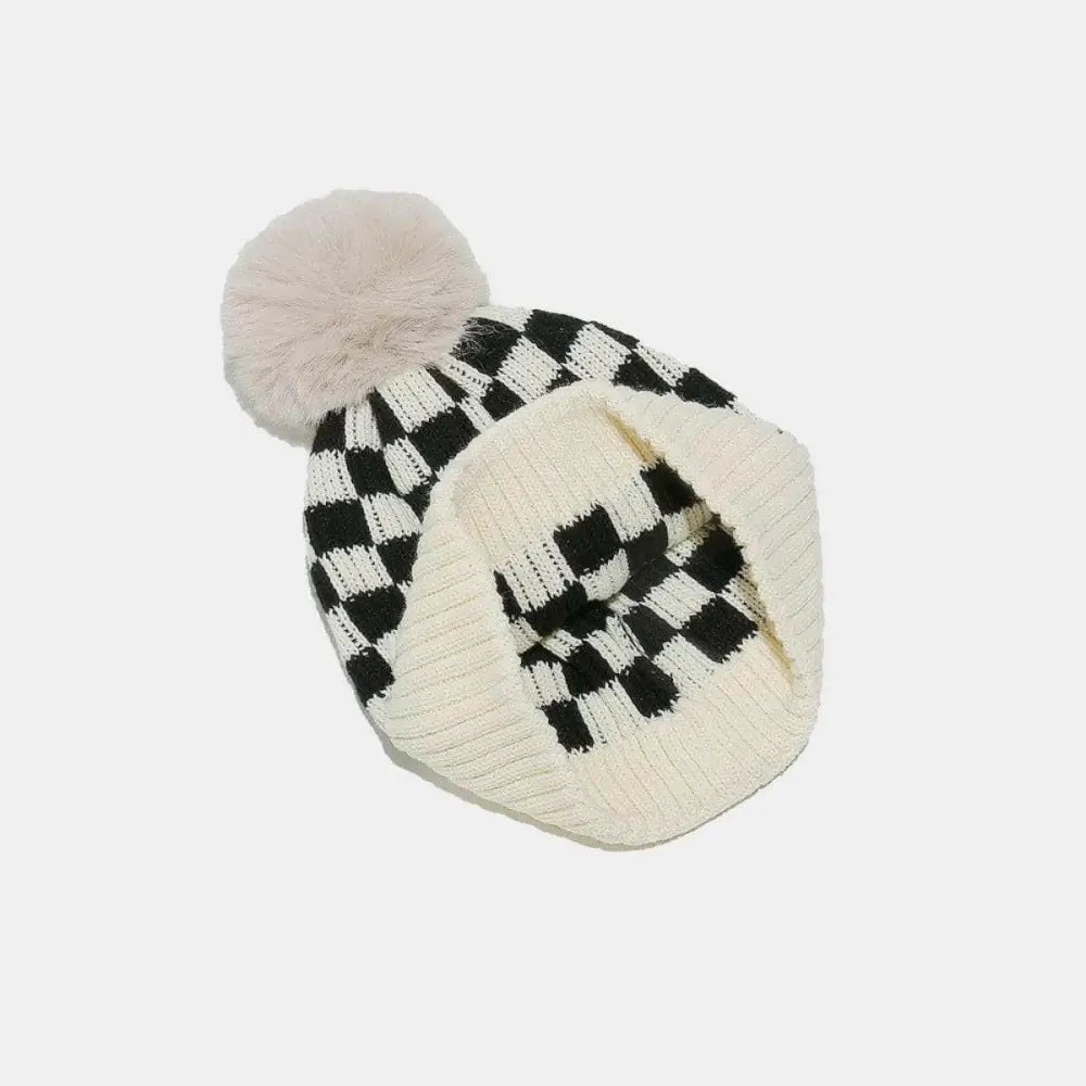 Chic checkered knit hat redefines luxury fashion for women $13.94 1-piece acrylic, renowned for its durability