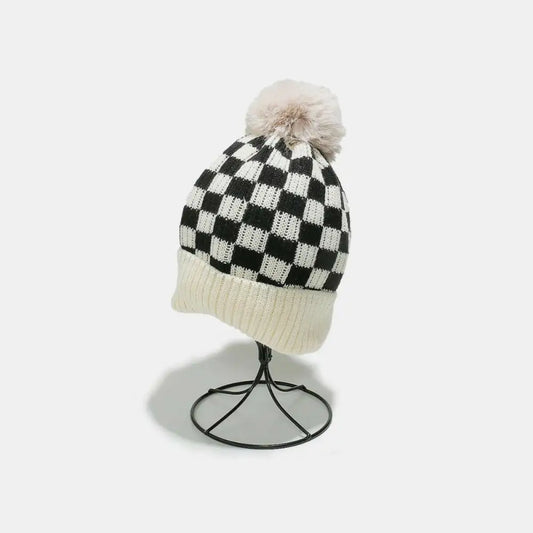 Chic checkered knit hat redefines luxury fashion for women $13.94 1-piece acrylic, renowned for its durability