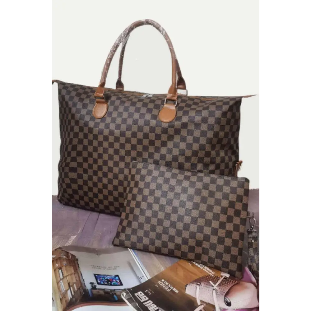 Elevate your style with the elegant checkered bag set for luxury fashion $54 tote bag bag oversize, offering ample room