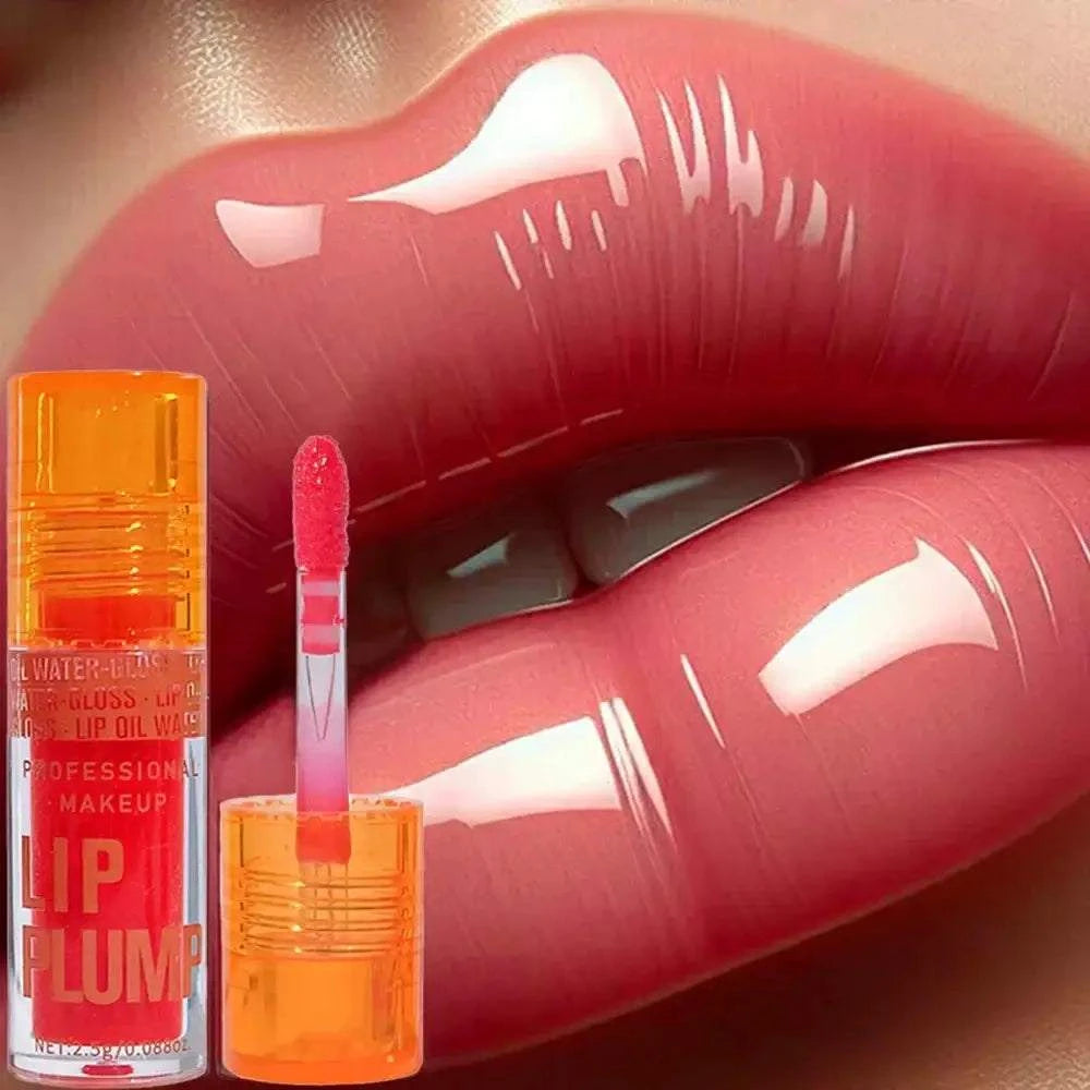 Cherry Plump Lip Oil – Moisturizing Lip Gloss Serum, Long-Lasting Waterproof Volume & Shine, Non-Sticky, Unisex, Holiday Makeup