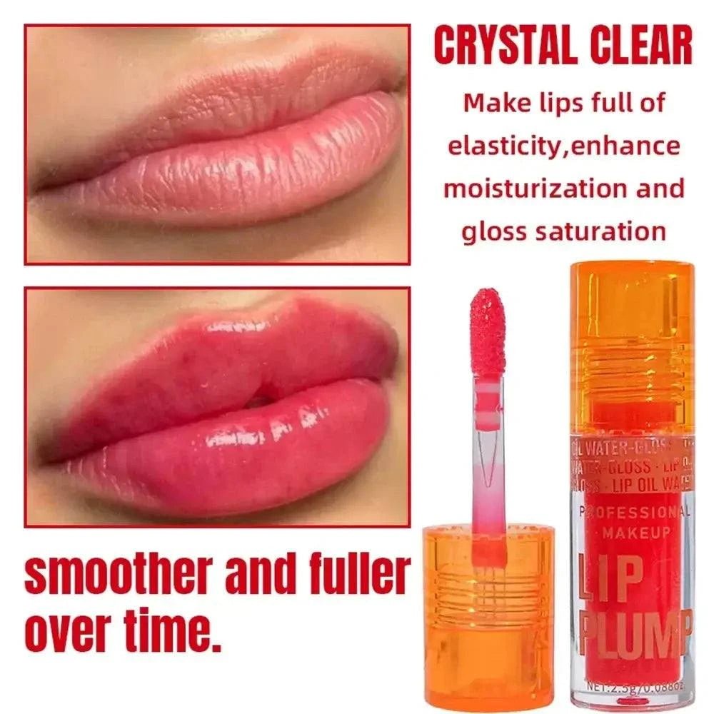 Cherry Plump Lip Oil – Moisturizing Lip Gloss Serum, Long-Lasting Waterproof Volume & Shine, Non-Sticky, Unisex, Holiday Makeup