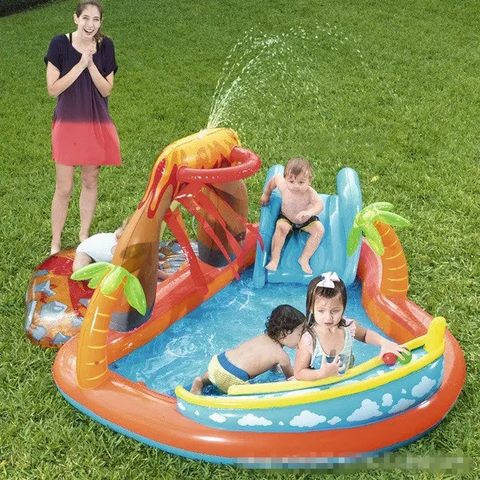 Vibrant inflatable volcano play pool for unforgettable water adventures $259.99 product dive into a world of fun