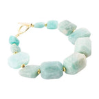 Chunky Green Amazonite Golden Toggle Bracelet - Maven Couture IncBracelets