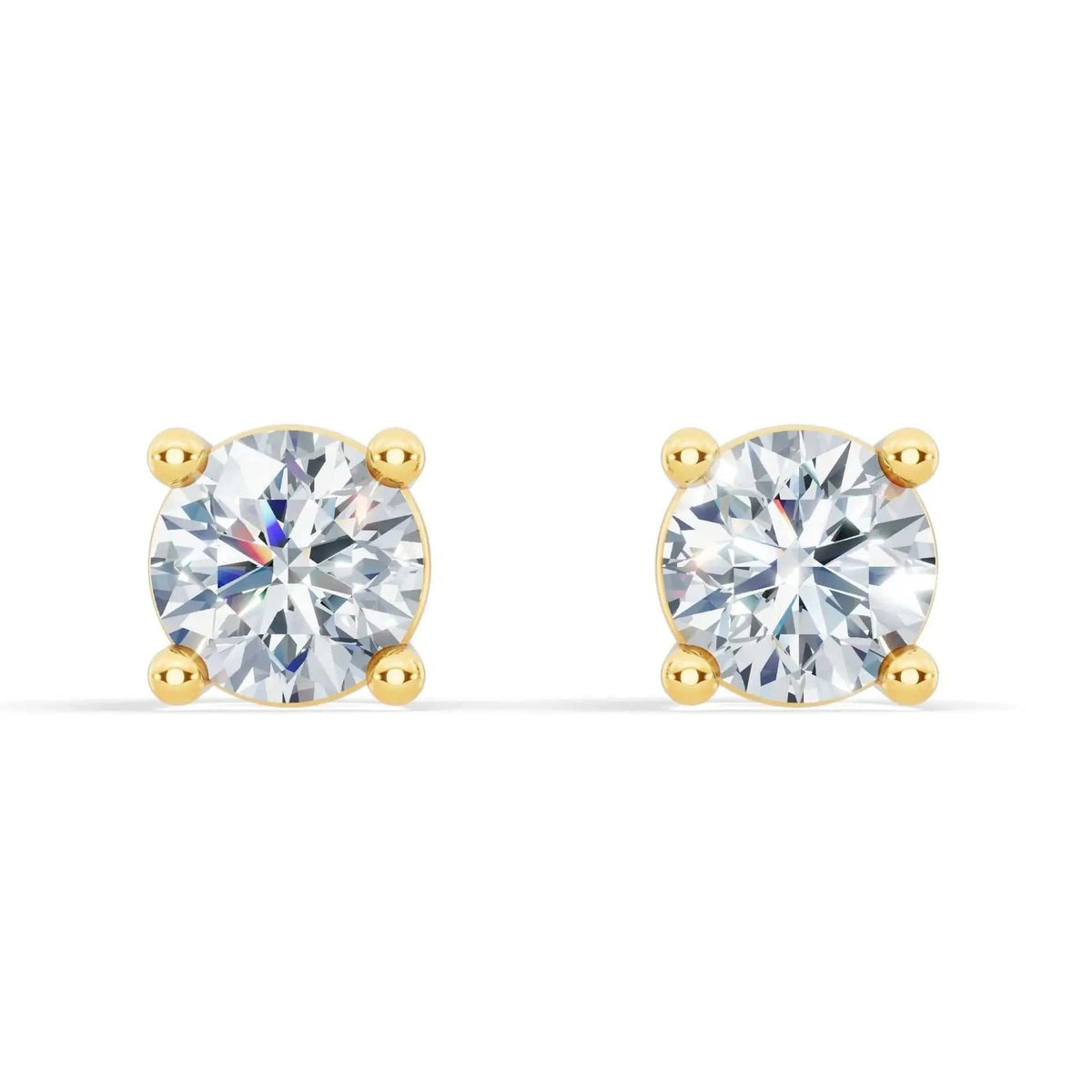 Classic Lab Diamond Stud Earrings (1/4 ct. tw.) – VS+ Clarity - 14k White or Yellow Gold Over Sterling Silver - Maven Couture IncEarrings