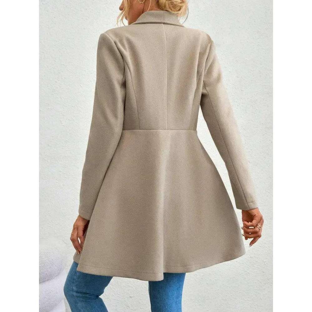 Timeless luxury fashion for women with the elegant collared neck coat $42.88 immerse yourself in a delightful basic