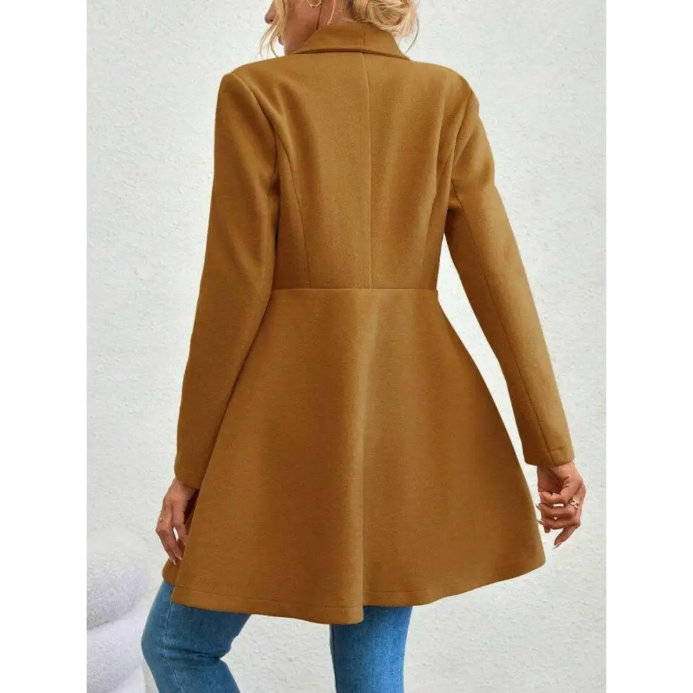 Timeless luxury fashion for women with the elegant collared neck coat $42.88 immerse yourself in a delightful basic