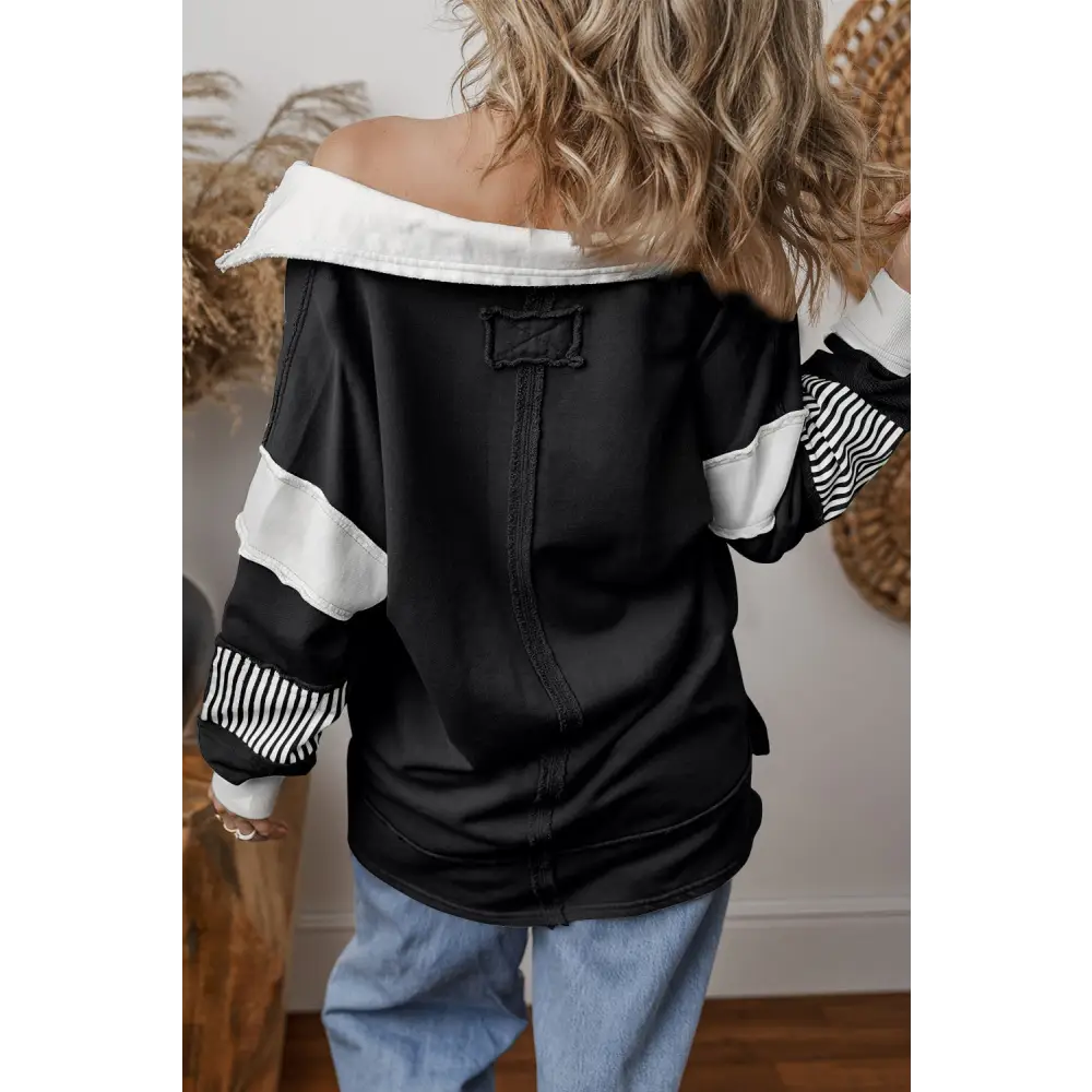 Collared neck long sleeve sweatshirt in timeless luxury fashion for women $47.99 indulge in the elegance of a basic