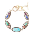 Concho Colorful Golden Link Bracelet - Maven Couture IncBracelets