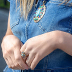 Concho Colorful Golden Statement Ring - Maven Couture IncRings