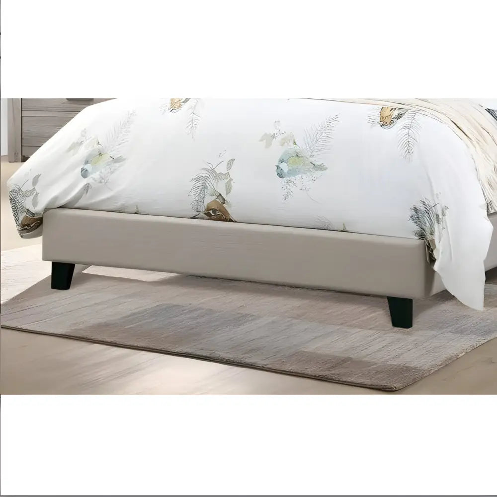 Elevate your bedroom with a luxurious light brown queen size bed $599 furniture specification product information item