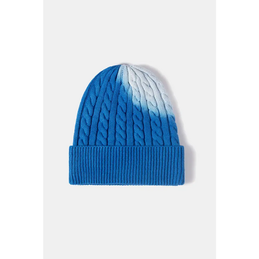 Elevate your wardrobe with a luxury fashion contrast tie-dye beanie $13.99 picture flat lay beanie pattern contrast