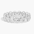 5.00 CTW Created Moissanite Oval Eternity Band Ring in 14k White Gold Overlay - Maven Couture IncDiamond Ring