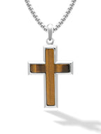 Tiger Eye Cross Pendant Necklace - Maven Couture IncCross Pendant