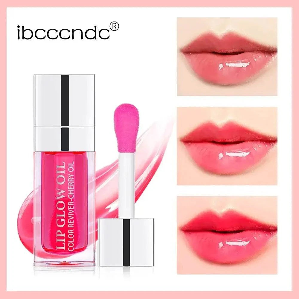 Crystal Jelly Moisturizing Lip Oil Plumping Lip Gloss Makeup Sexy Plump Lip Glow Oil Tinted Lip Plumper
