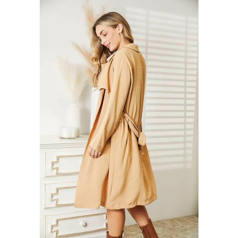 Elevate your wardrobe with the luxury culture code tied trench coat $58 this exquisite tied trench coat with pockets