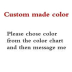 Customized V-Neck Wedding Dress text graphic with instructions to choose color from chart and message seller