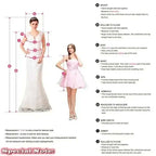Customized V-Neck Wedding Dress measurement guide illustration showing key body measurement points for accurate fitting in clear diagram format