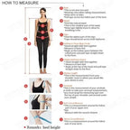 Diagram showing how to measure body parts for a Customized Wedding Dress including bust, waist, hips, sleeve length, arm circumference and wrist circumference