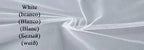 Customized Wedding Dress fabric sample in white polyester tulle with smooth, sheer texture and slight translucence