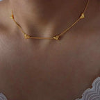 Cute Heart Necklace Earrings Bracelet Jewelry Set Stainless Steel For Women Fashion Shiny Zircon Bridal Accessories Wedding Gift