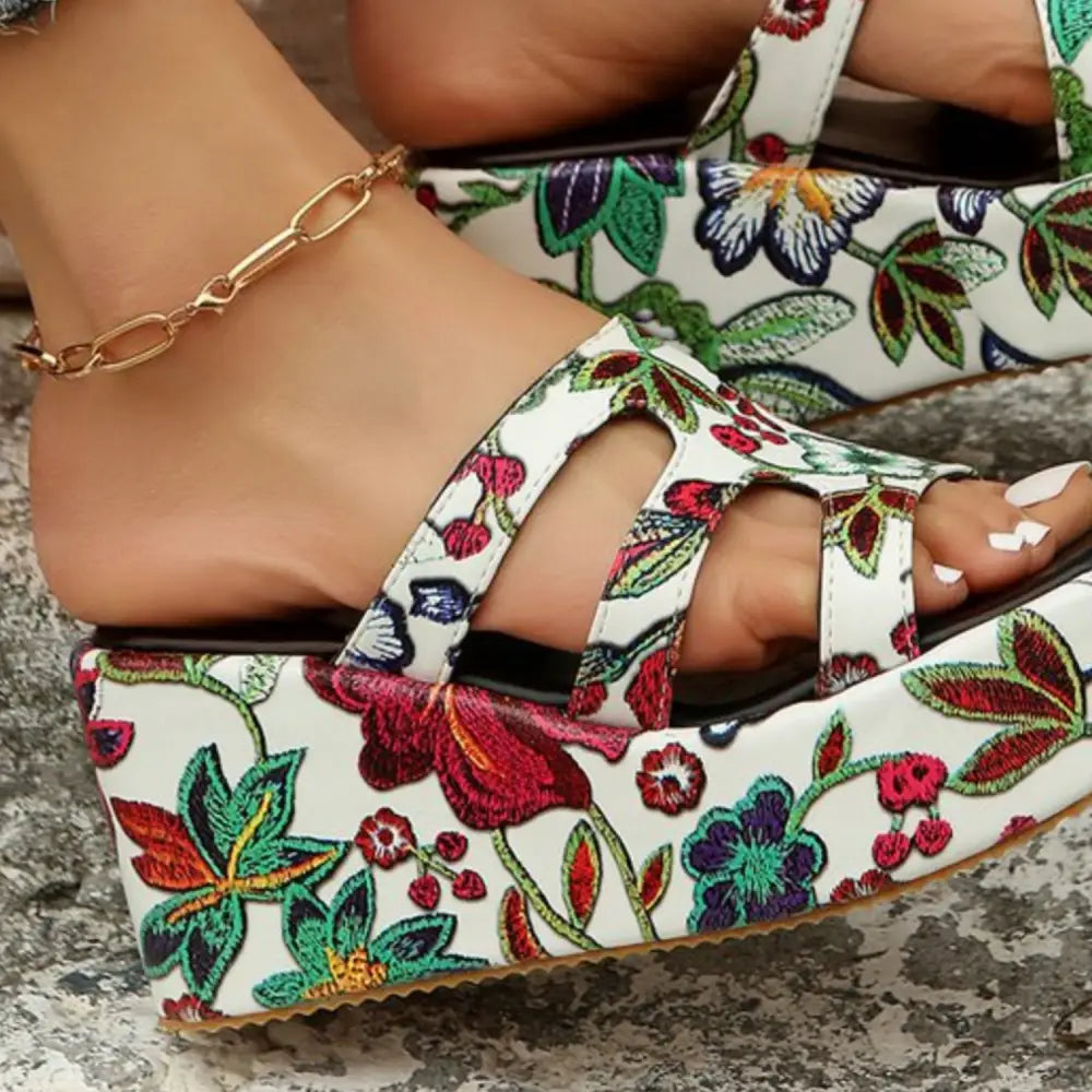 Elevate your style with luxury floral peep toe sandals $40.99 heel high heels, designed to elevate your stature