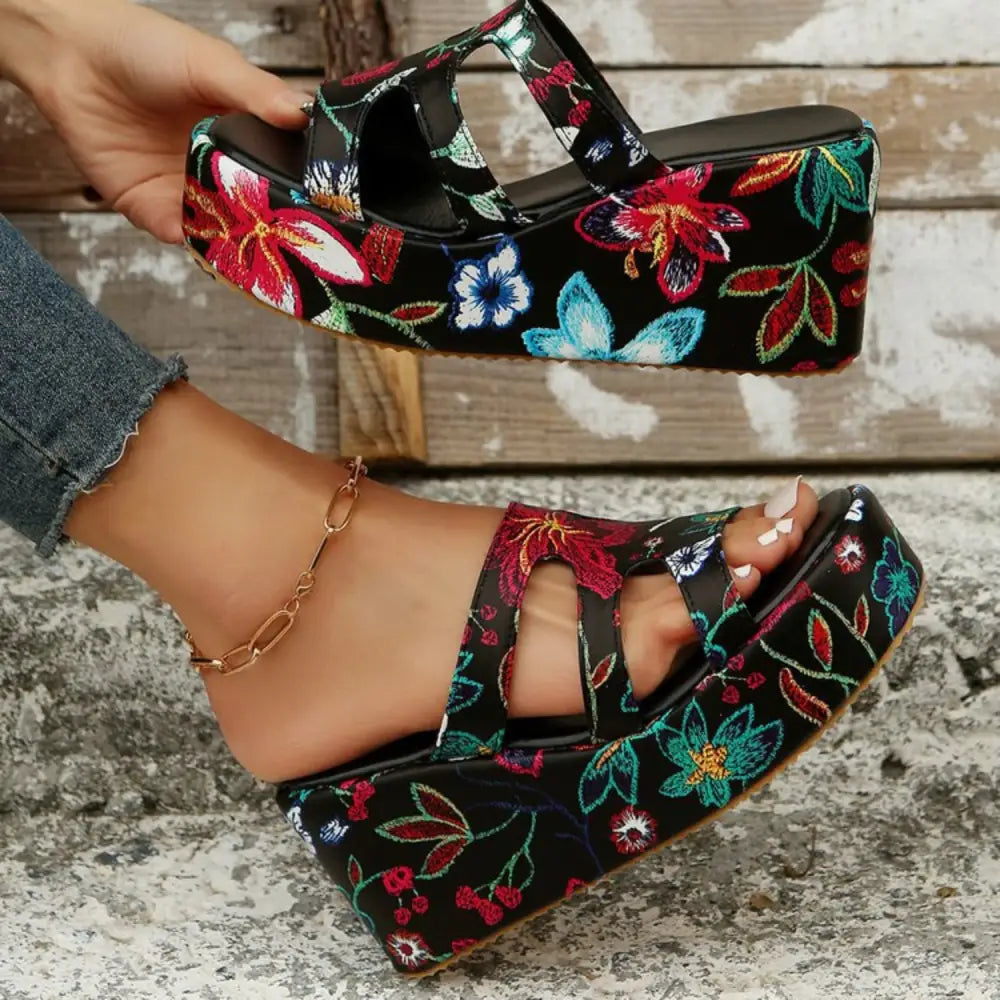 Elevate your style with luxury floral peep toe sandals $40.99 heel high heels, designed to elevate your stature