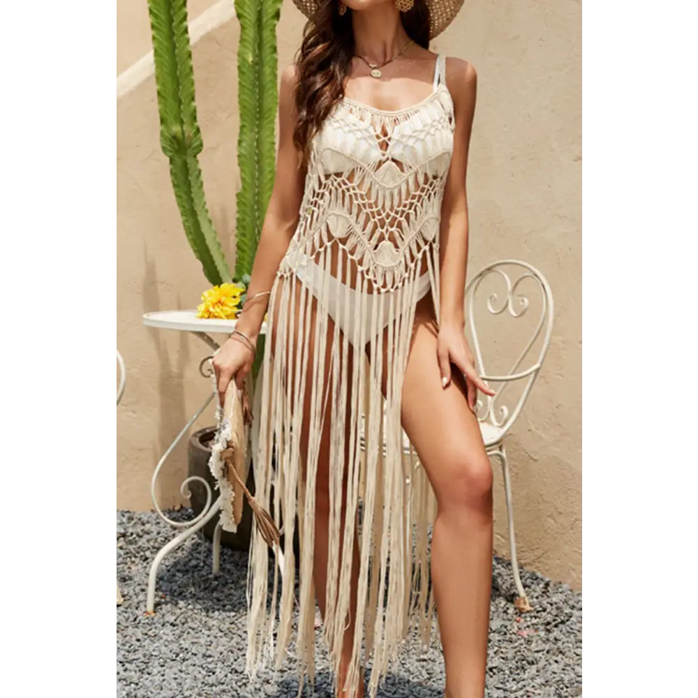 Chic cutout fringe top elevating luxury fashion for women $29.66 cutout, fringe - unleash your inner fashionista