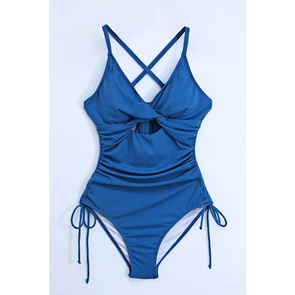 Exquisite cutout v-neck one-piece swimwear in luxury fashion for women $24.99 the innovative crisscross design not only