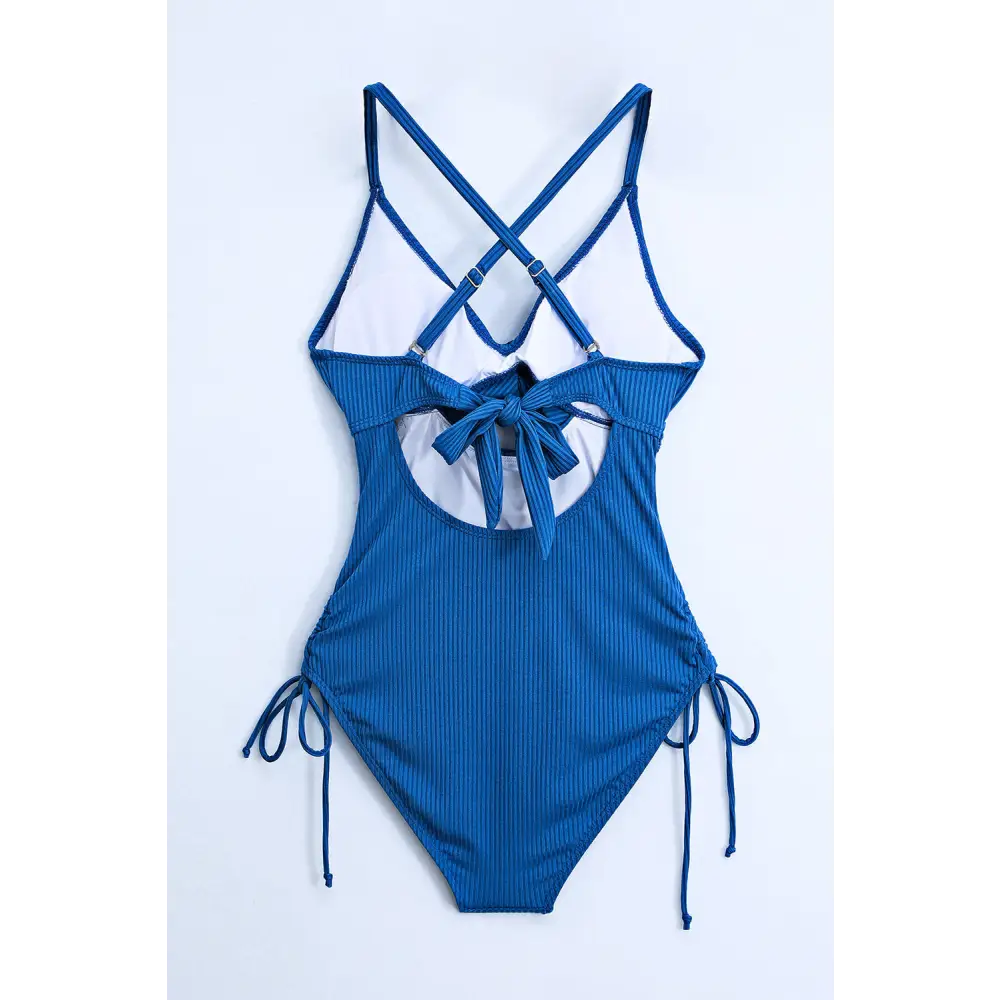 Exquisite cutout v-neck one-piece swimwear in luxury fashion for women $24.99 the innovative crisscross design not only