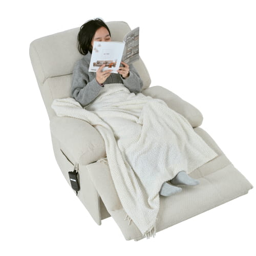 Experience luxury with the oversized power lift recliner chair