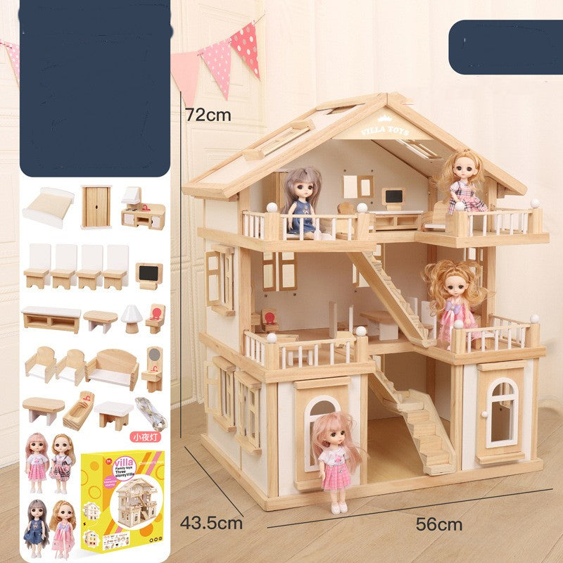 Wooden dollhouse for pretend play — product image 5