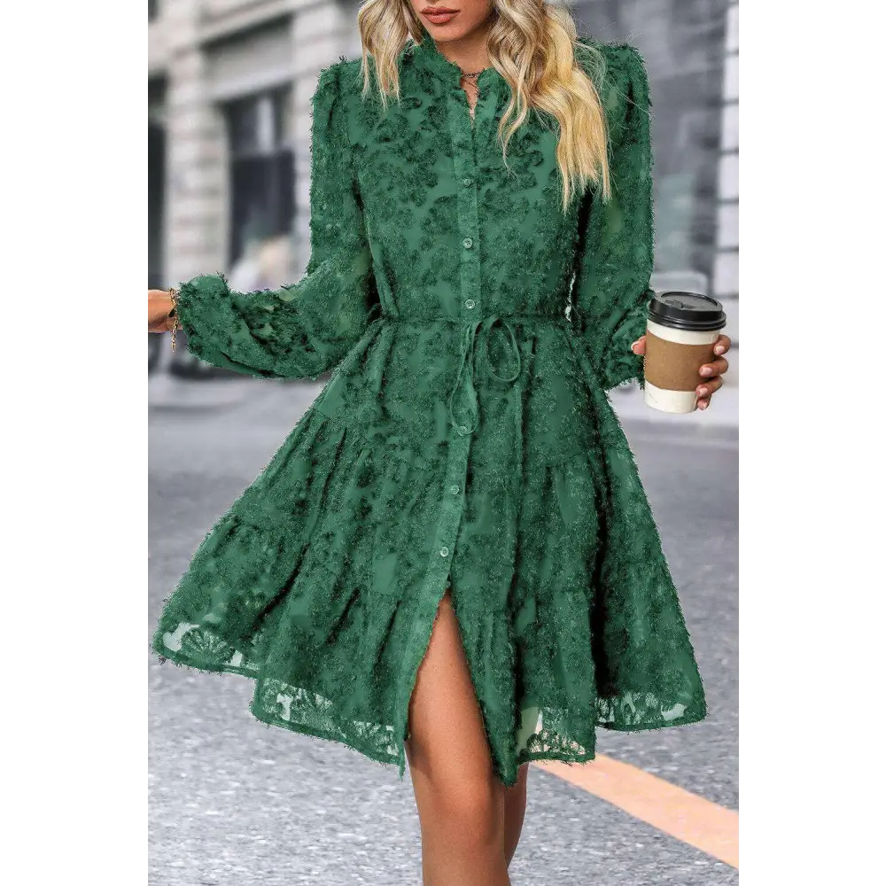 Elegant dark green jacquard short dress for luxury fashion women $60.69 indulge in the opulence of our luxurious dark